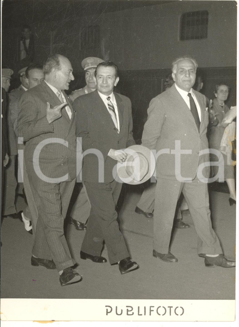 1954 MILANO Stazione Centrale - Arrivo questore Vittorio Emanuele MODICA *Foto