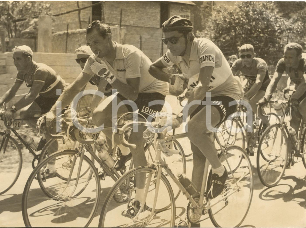1955 CICLISMO GIRO D'ITALIA Tappa Ravenna-Jesolo - Fausto COPPI e Hugo KOBLET