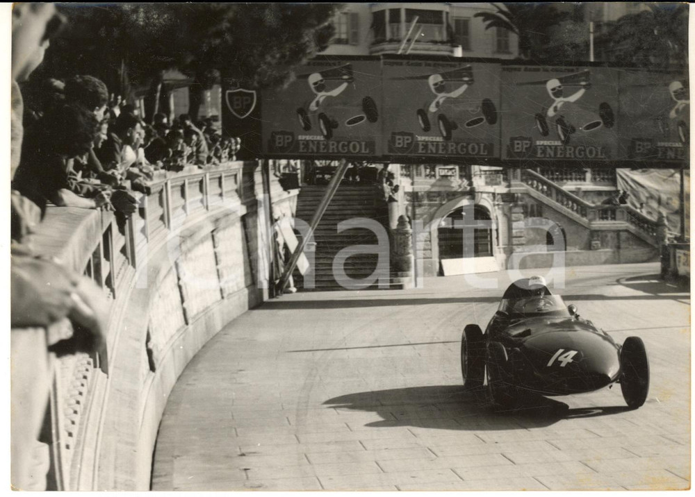 1956 AUTOMOBILISMO F1 - Prove GP MONTECARLO - Maurice TRINTIGNANT su VANWALL 