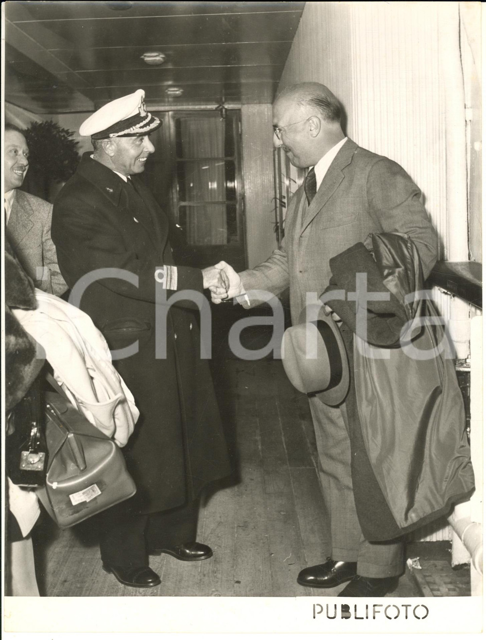 1955 GENOVA M/N "Anna C." Partenza di Guillermo TEJERIA MOLINARI console Uruguay