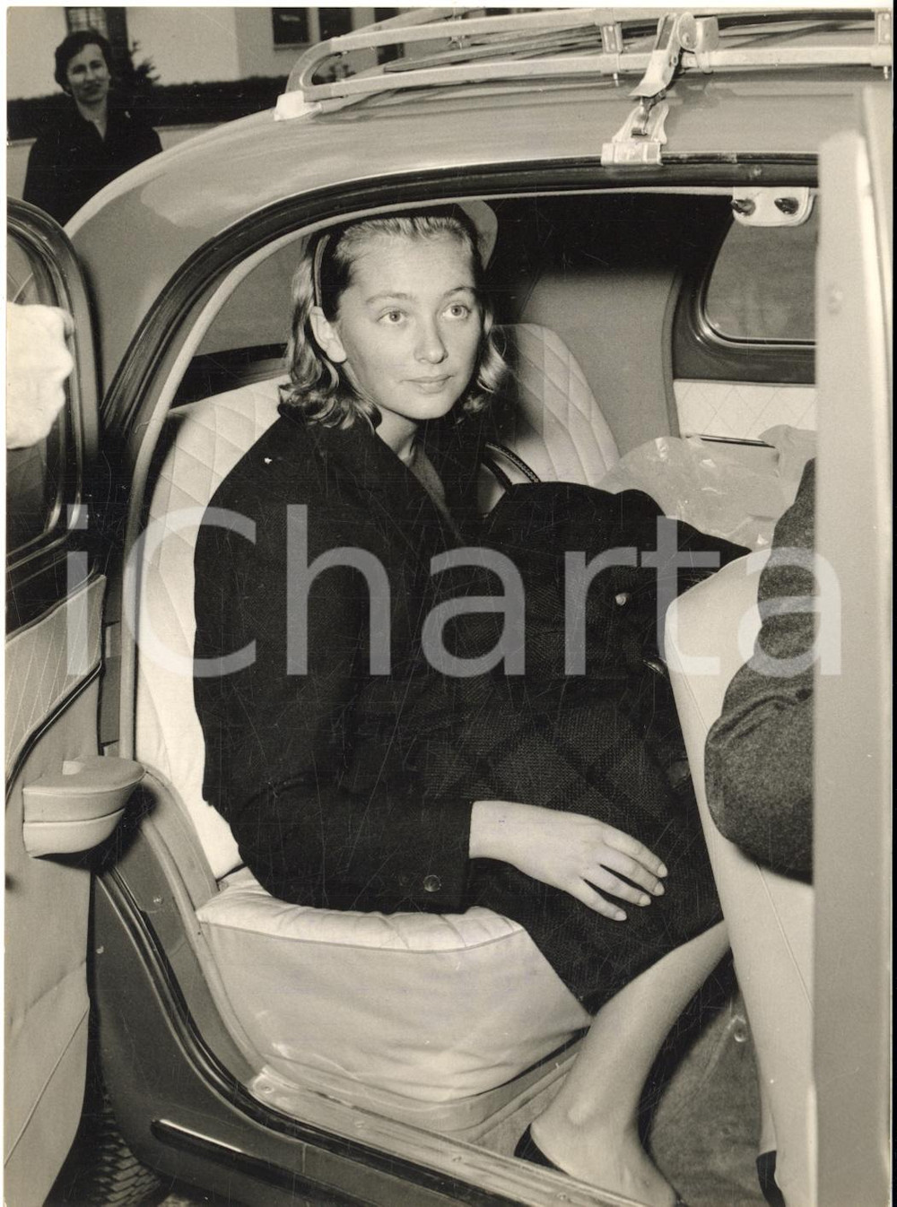 1959 MILANO MALPENSA Arrivo di Paola RUFFO DI CALABRIA da Bruxelles - Foto 13x18