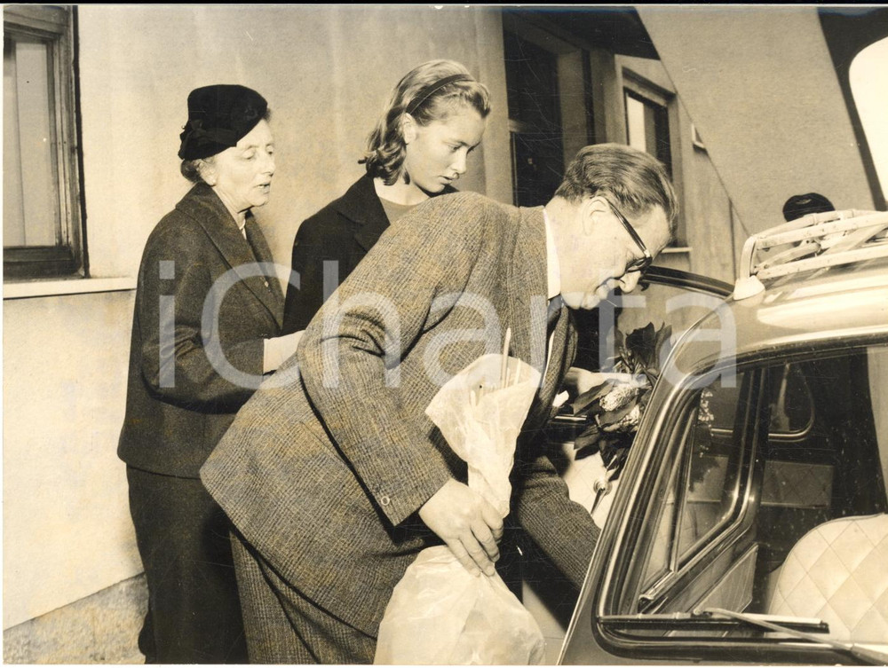 1959 MILANO MALPENSA Arrivo di Paola RUFFO DI CALABRIA da Bruxelles *Foto 18x13