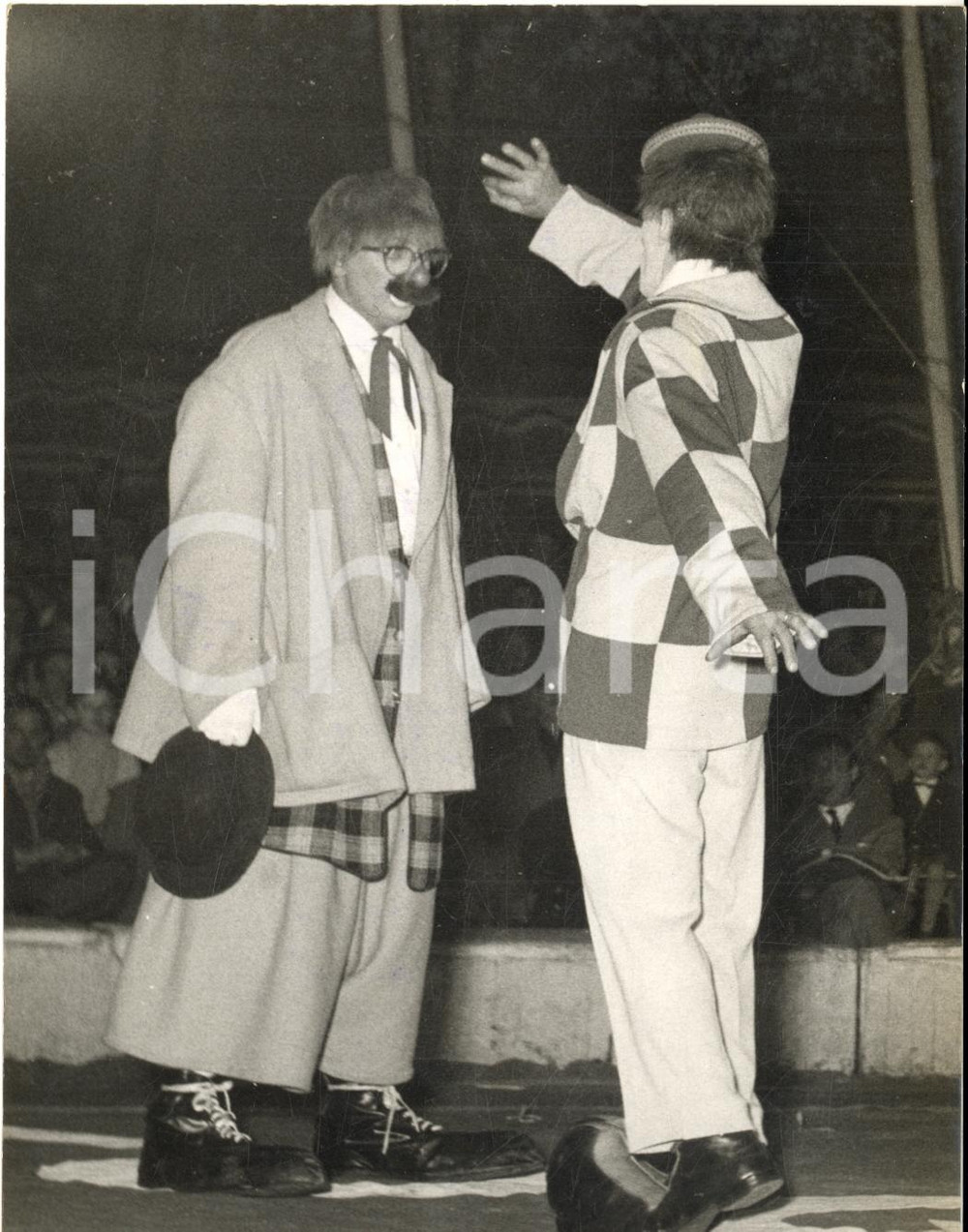1958 MILANO Circo Ferdinando TOGNI - Mike BONGIORNO in veste di clown *Foto