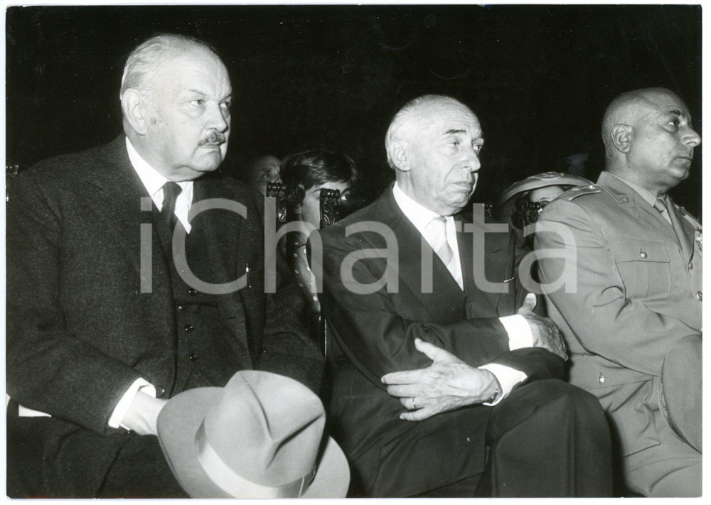 1958 ROMA Sottosegretario Egidio ARIOSTO a commemorazione Eleonora DUSE *Foto