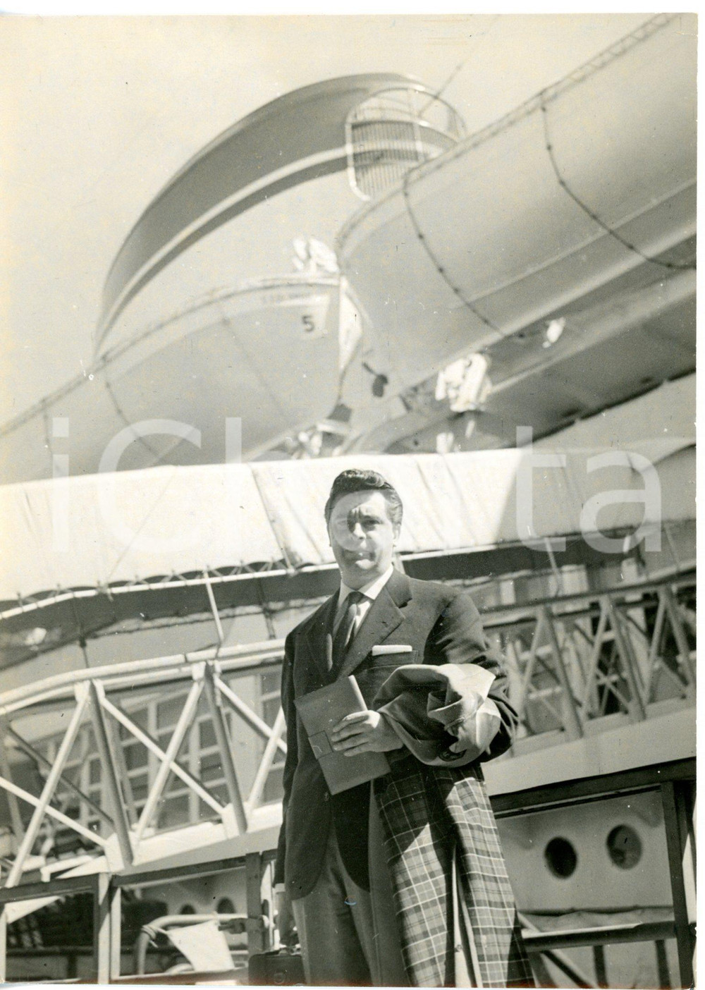 1959 GENOVA Transatlantico Cristoforo Colombo - Achille TOGLIANI in partenza