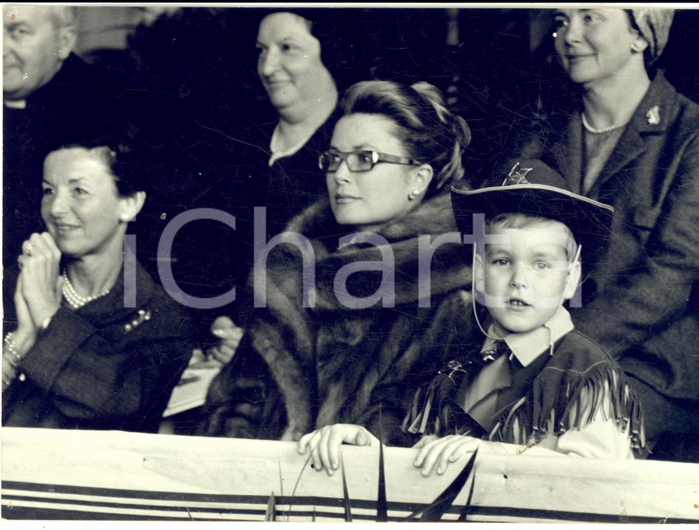 1965 MONACO Principessa GRACE con il figlio Alberto vestito da cowboy - Foto