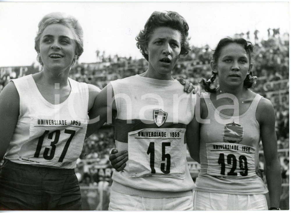 1959 TORINO UNIVERSIADI Atletica 200 m - Giuseppina LEONE Barbara JANISZEWSKA