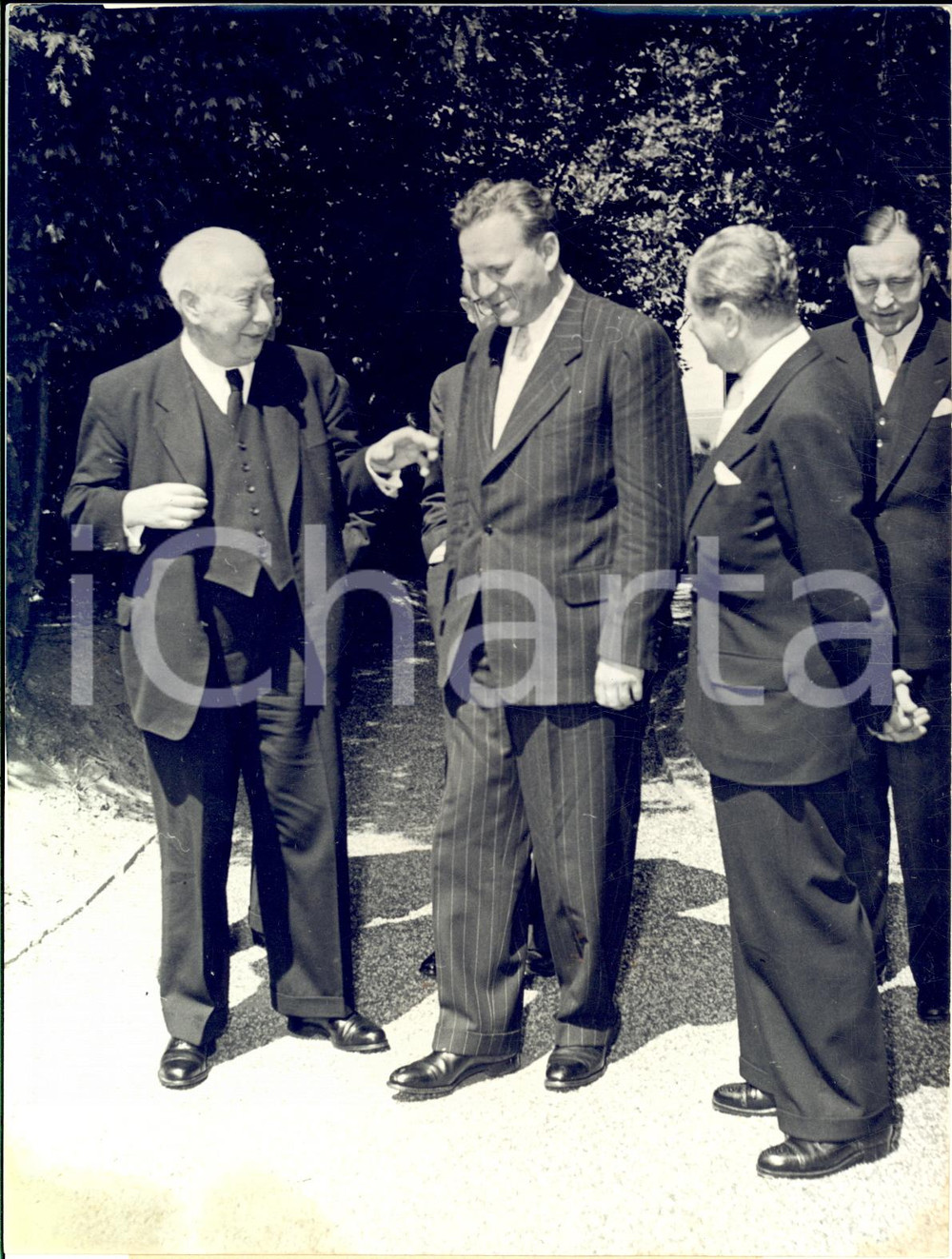 1953 BONN President Theodor HEUSS receives Karl GRUBER and Bruno KREISKY - Photo