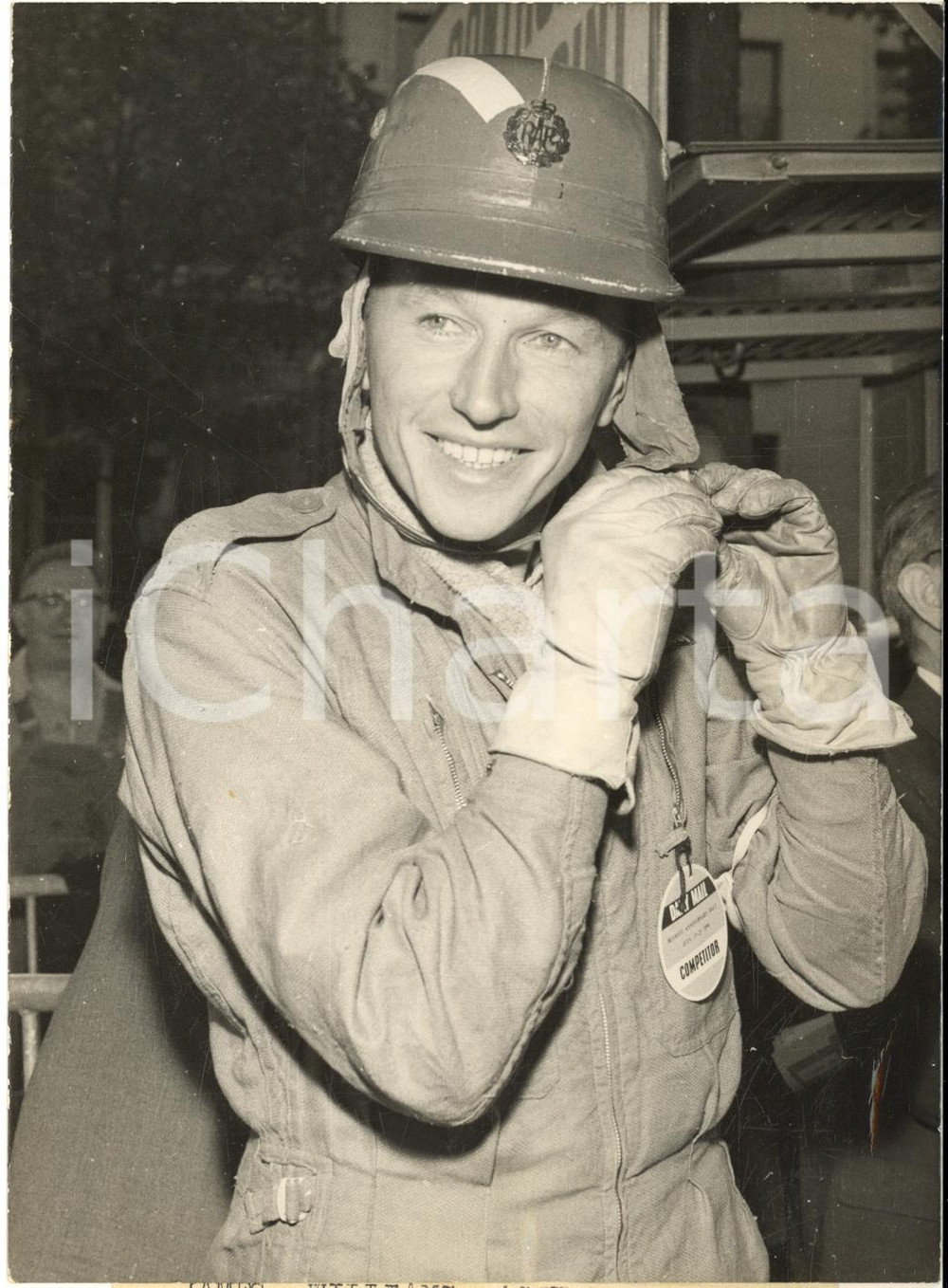 1959 LONDON-PARIS Race - R.A.F. Lieutenant James WILLIAMS recordman *Photo 13x18