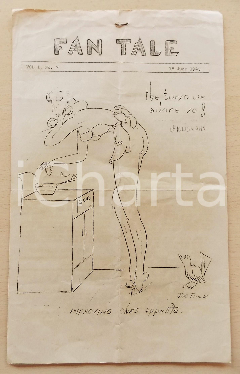 1945 WWII US ARMY - FAN TALE - Bulletin Risque Cover ill. Lt. C. J. KAASMANN n°7