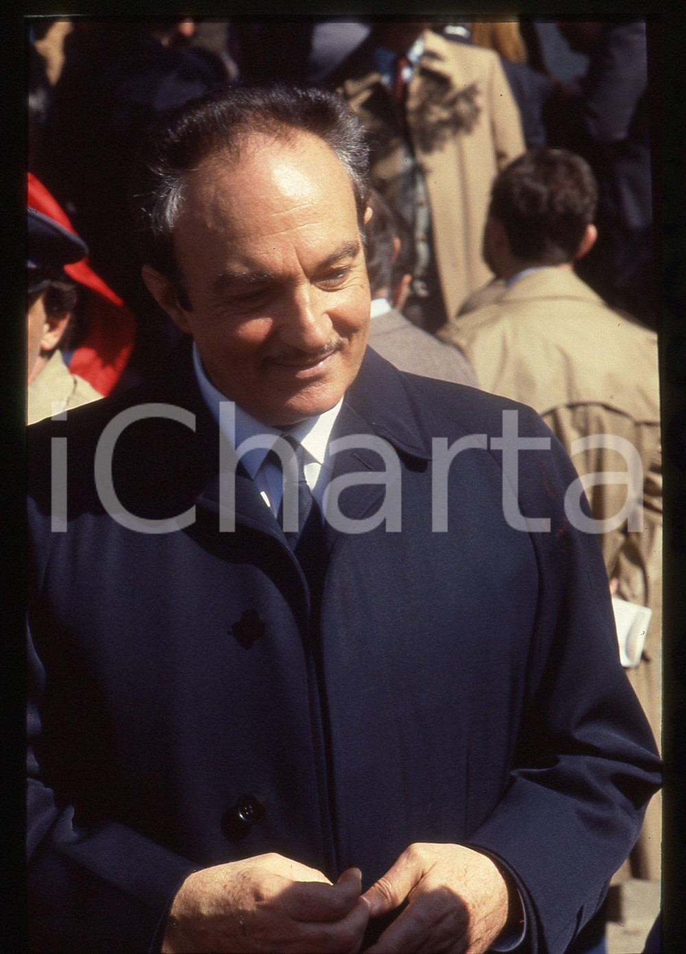 35mm vintage slide* 1986 MILANO Enio SINDONA al funerale di Michele SINDONA (3)