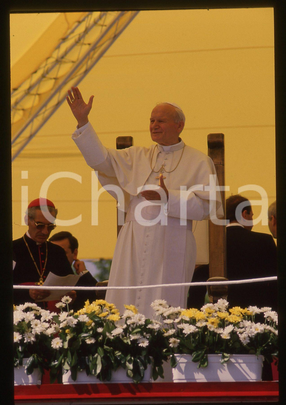 35mm vintage slide* 1988 CIRCUITO DI FIORANO Papa GIOVANNI PAOLO II *Ritratto 2