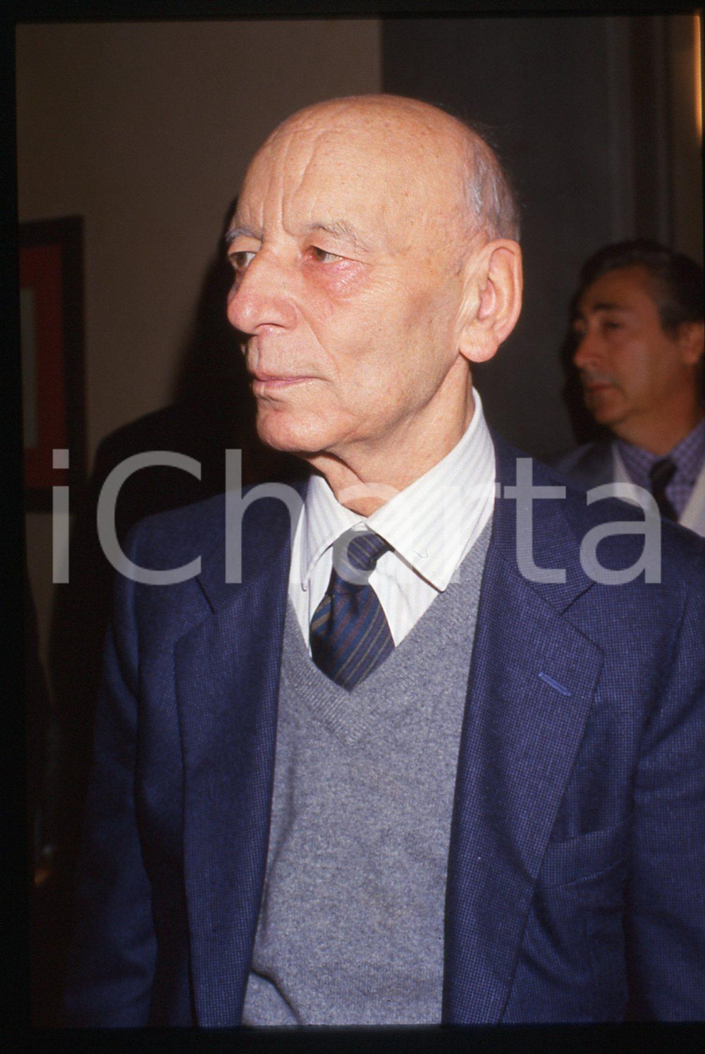 35mm vintage slide* 1988 ROMA Gian Carlo PAJETTA alla Direzione PCI Ritratto (1)