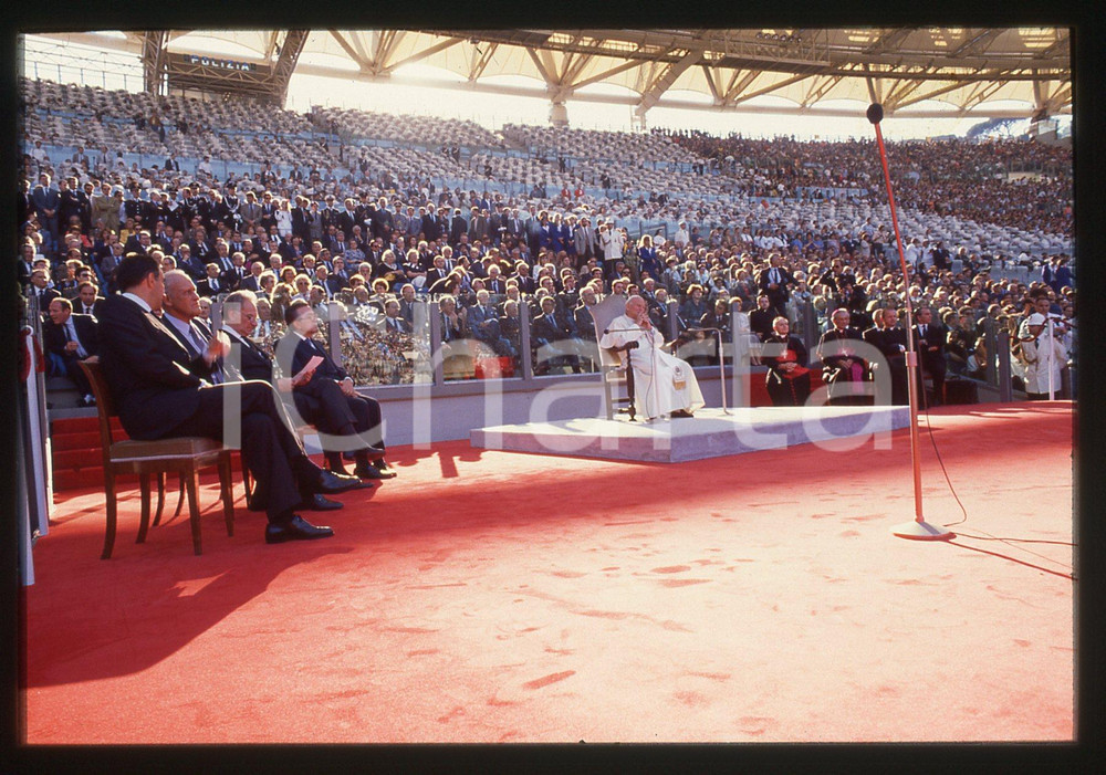 35mm vintage slide* 1990 ROMA GIOVANNI PAOLO II Inaugurazione Stadio Olimpico 4