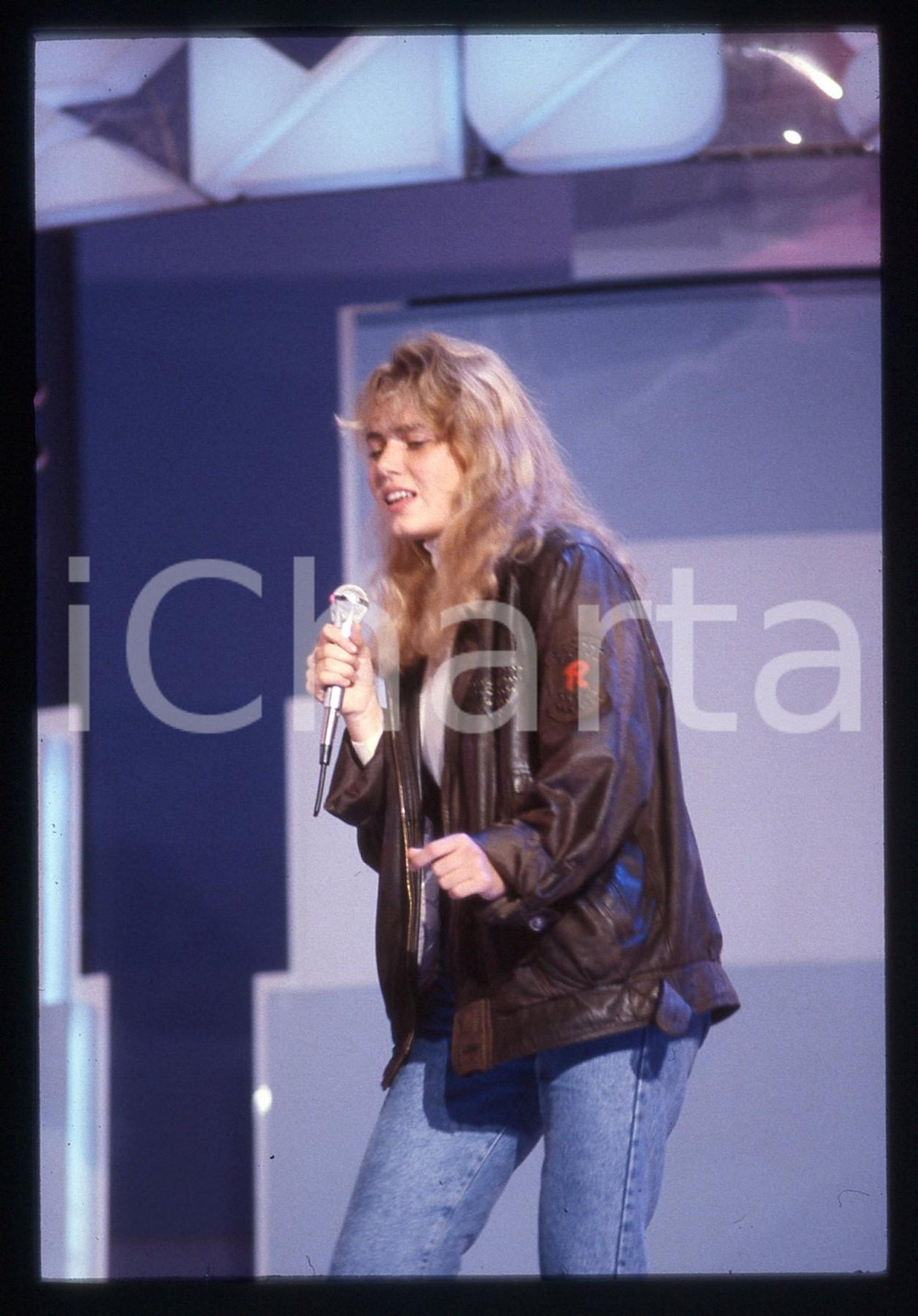 35mm vintage slide* 1989 FESTIVAL DI SANREMO Ylenia CARRISI al Teatro ARISTON 12
