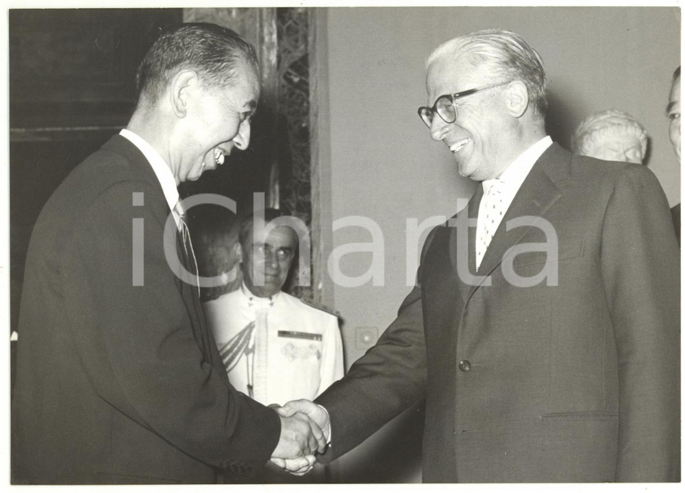 1959 ROMA Palazzo del Quirinale - Giovanni GRONCHI riceve Nobusuke KISHI *Foto