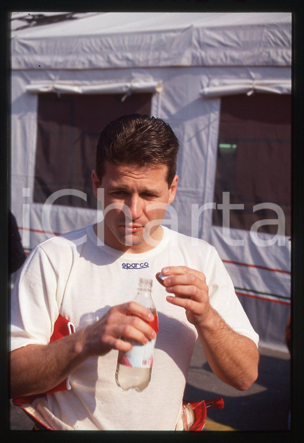 35mm vintage slide* 1994 GP SAN MARINO Nicola LARINI nel paddock - Ritratto