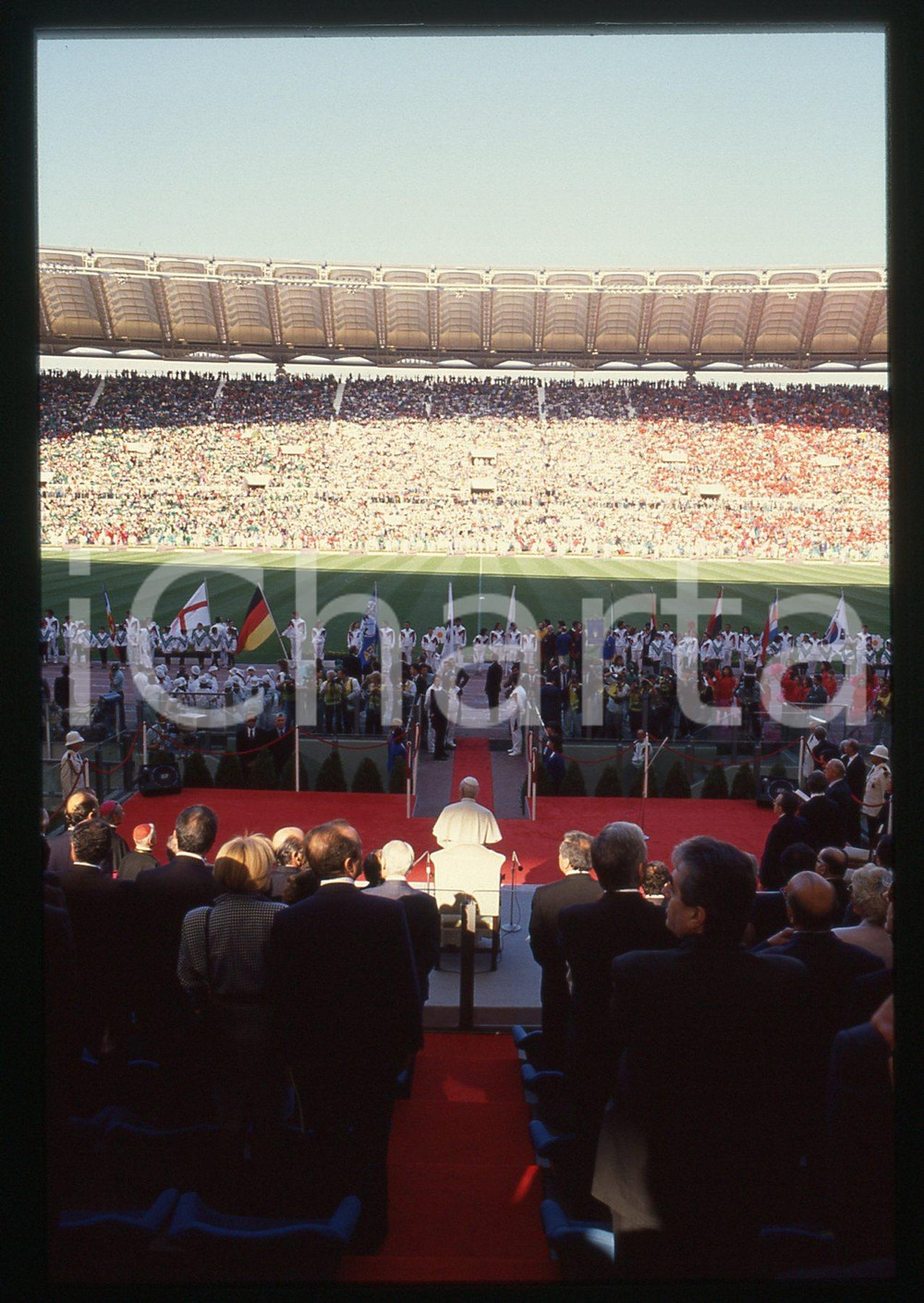 35mm vintage slide* 1990 ROMA GIOVANNI PAOLO II Inaugurazione Stadio Olimpico 8