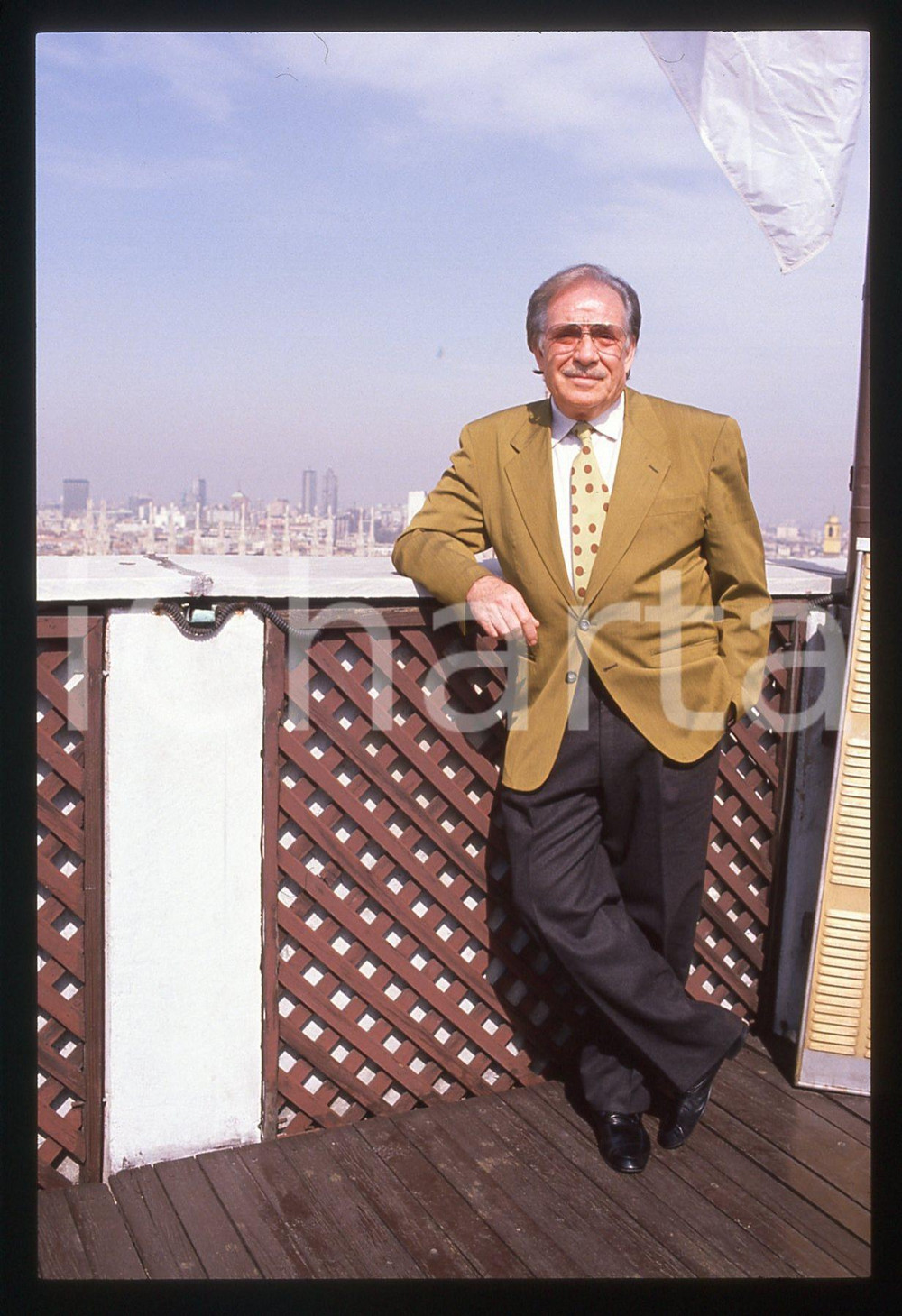 35mm vintage slide* 1989 MILANO Ugo TOGNAZZI alla TERRAZZA MARTINI - Ritratto 16