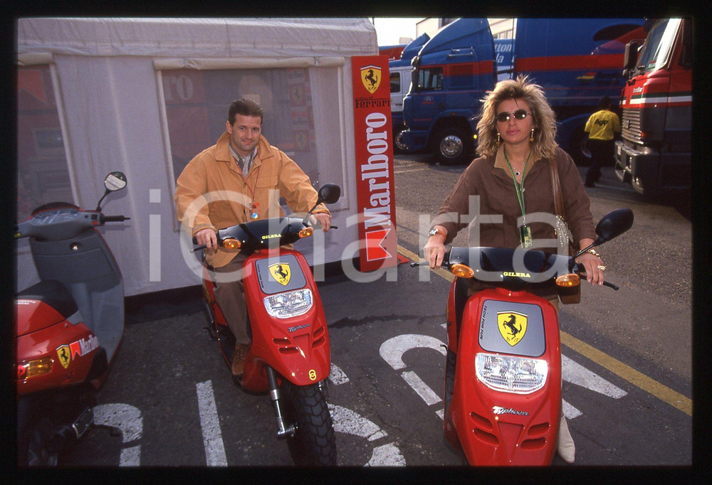 35mm vintage slide* 1994 GP SAN MARINO Nicola e Barbara LARINI su GILERA TYPHOON