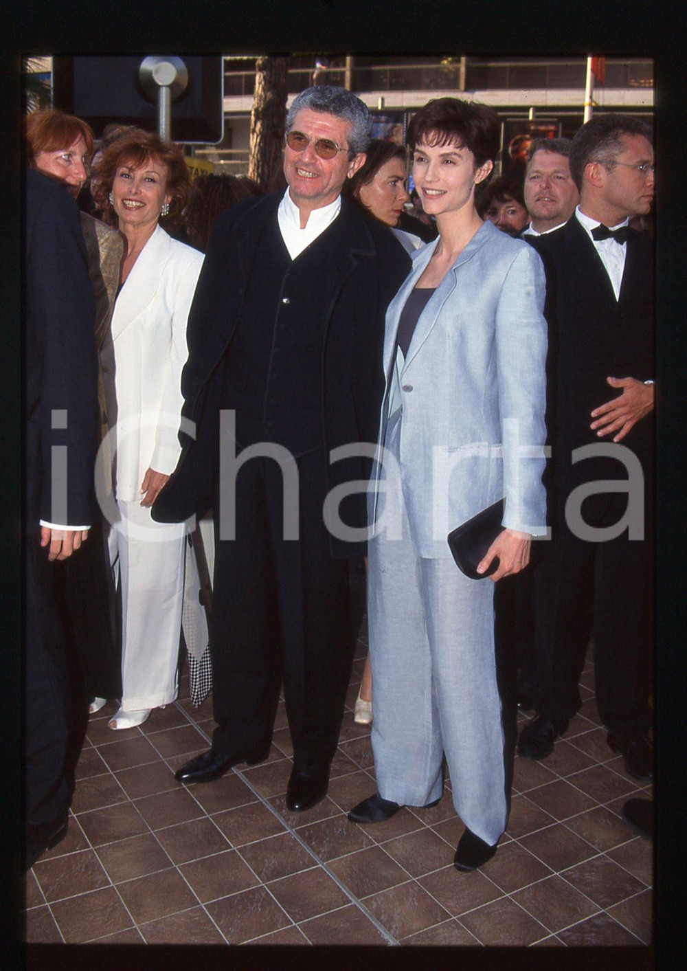 35mm vintage slide* 1995ca FESTIVAL CANNES Alessandra MARTINES Claude LELOUCH 2