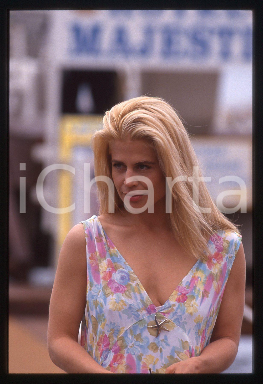 35mm vintage slide* 1994 FESTIVAL CANNES Linda HAMILTON Ritratto dell'attrice 3