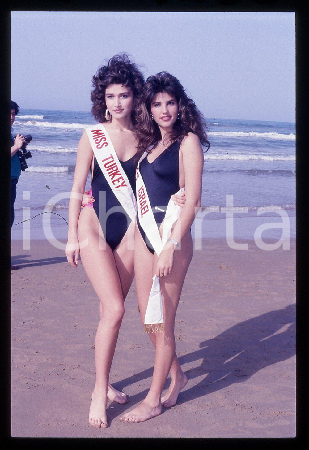 35mm vintage slide* 1988 RAGUSA - MISS EUROPA Limor MAGEN Sebnem TAN Ritratto 2