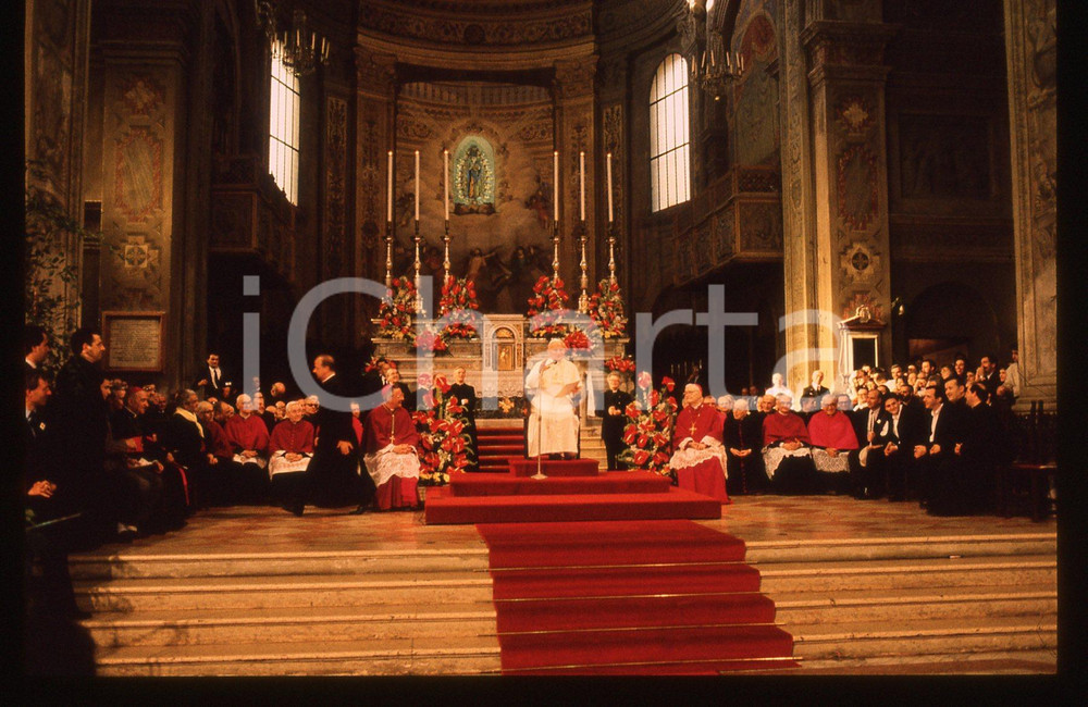 35mm vintage slide* 1988 CARPI Papa GIOVANNI PAOLO II in Basilica *Ritratto 2