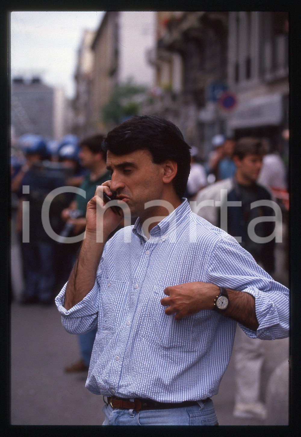 35mm vintage slide* 1990 ca COSTUME Marcello CARDONA Ritratto dell'arbitro AIA