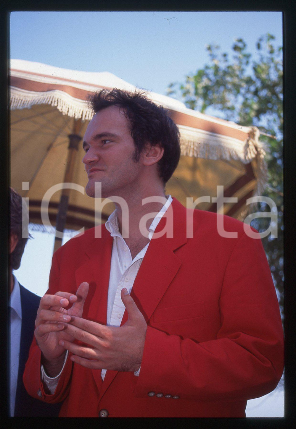 35mm vintage slide* 1994 CANNES - Quentin TARANTINO al Festival del CINEMA (6)