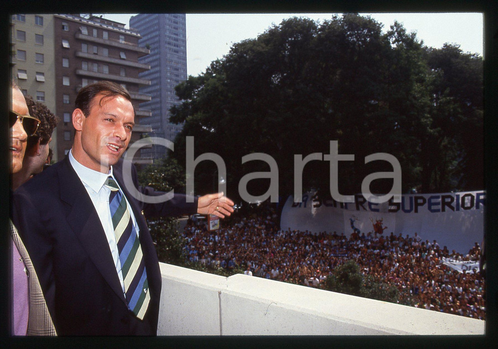 35mm vintage slide* 1992 MILANO Salvatore SCHILLACI Presentazione INTER 92-93 2