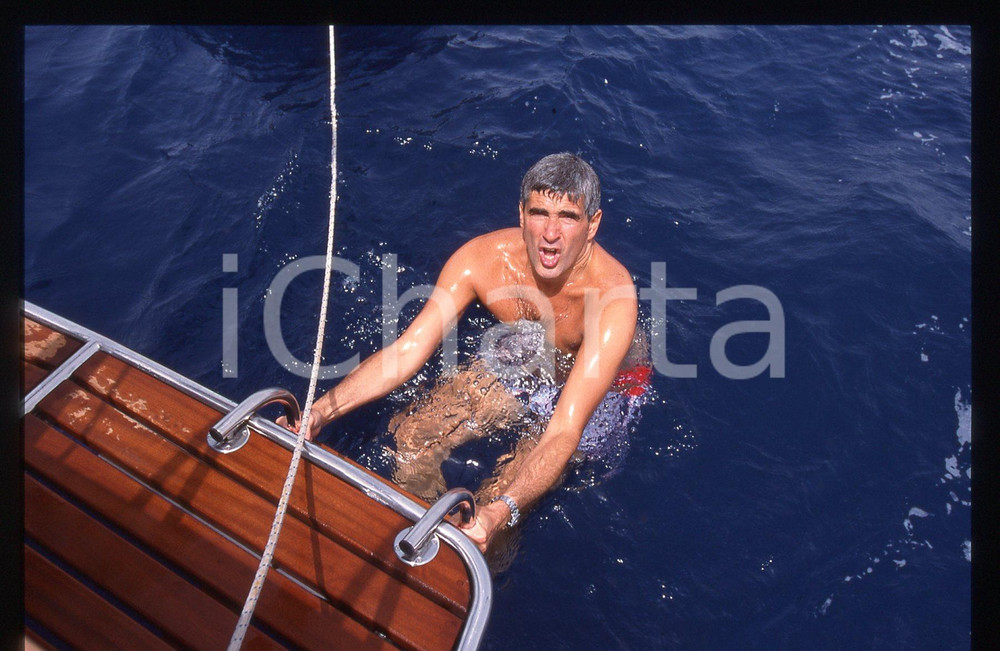 35mm vintage slide* 1999 CAPRI Pier Ferdinando CASINI dopo un tuffo in acqua