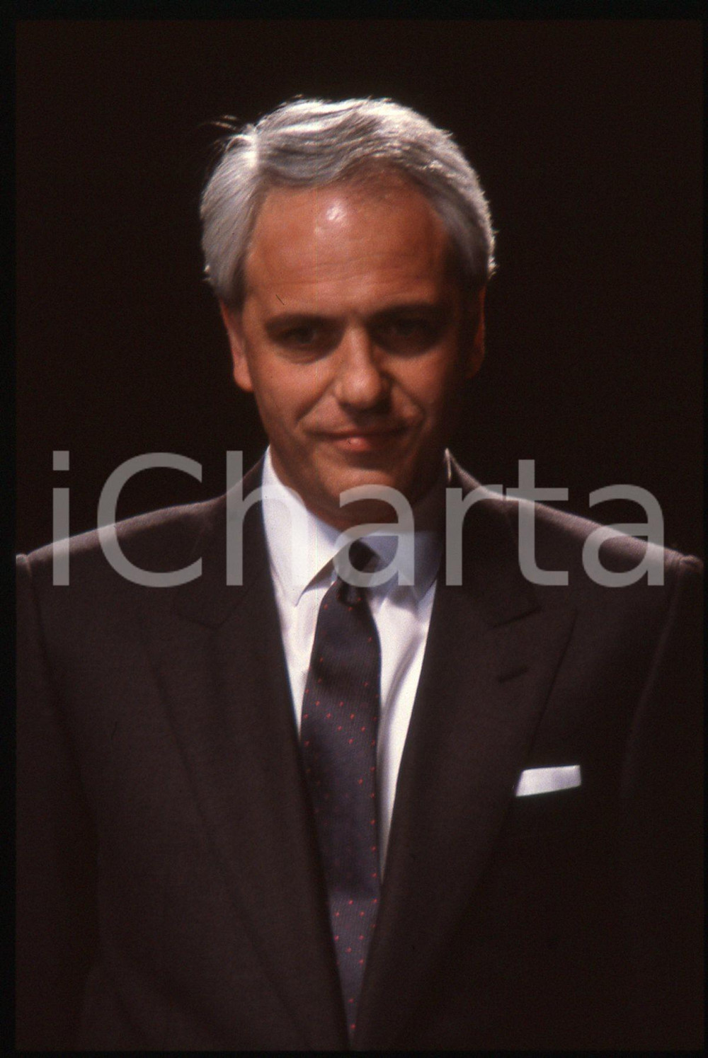 35mm vintage slide* 1990 MILANO CALCIO Roberto BETTEGA al Galà per ITALIA '90