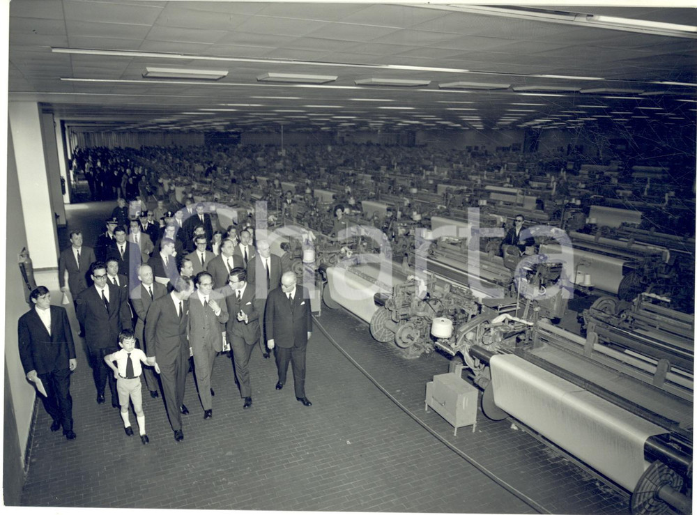 Fotografia d epoca originale 1964 RESCALDINA Inaugurazione nuovo stabilimento BASSETTI  Emilio COLOMBO 1