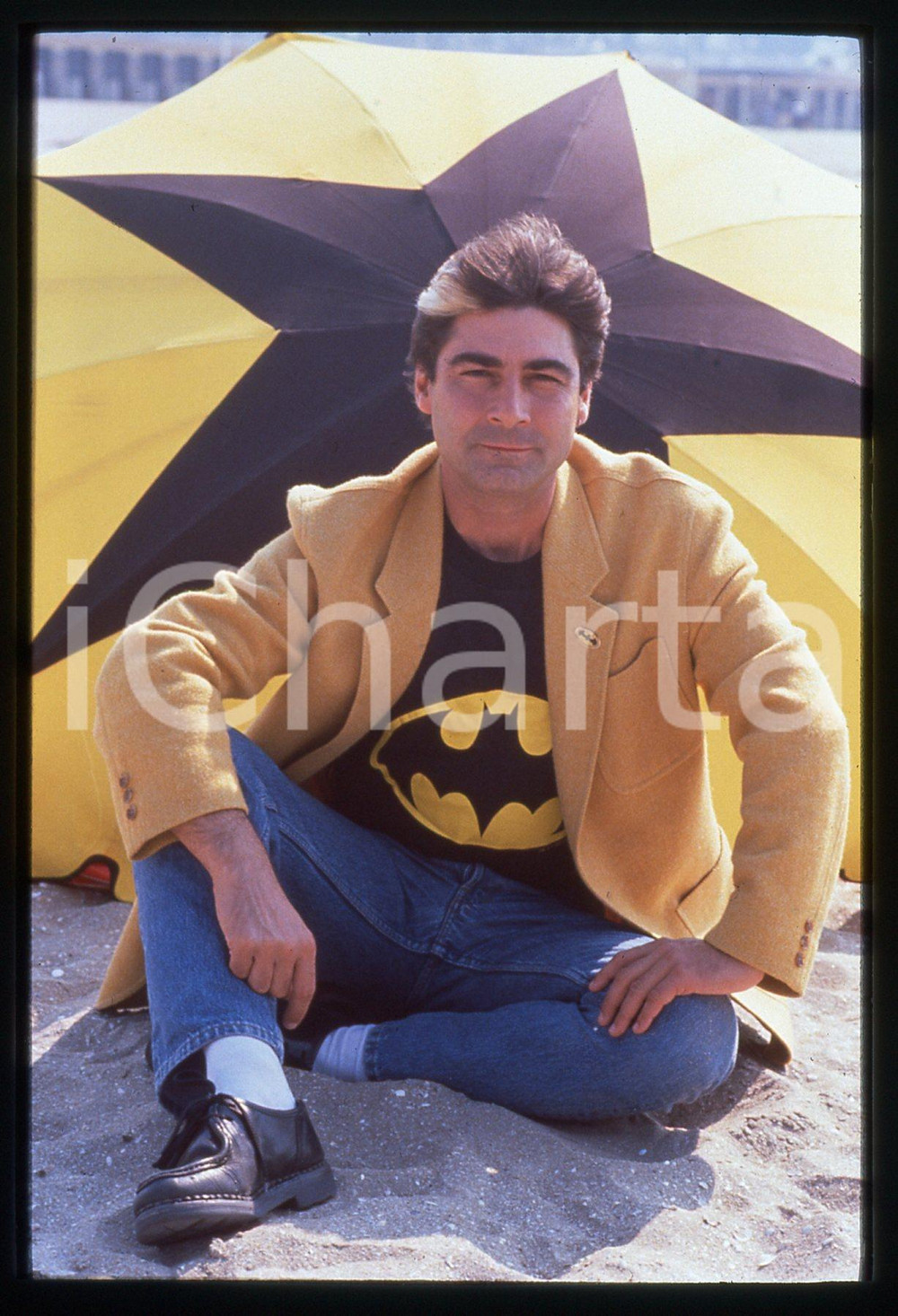 35mm vintage slide* 1990 ca FESTIVAL DE DEAUVILLE Patrice DREVET Ritratto (5)