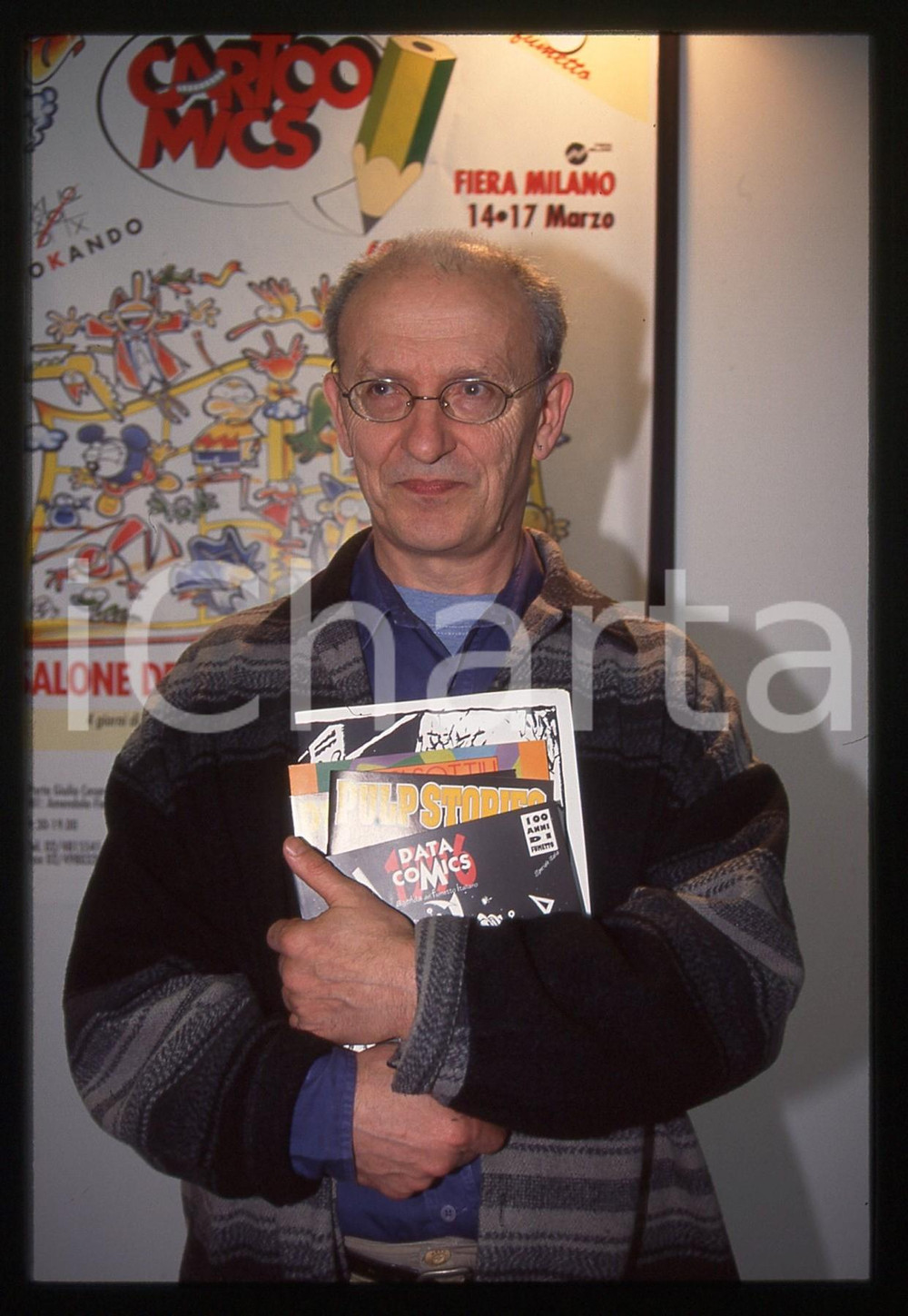 35mm vintage slide* 1996 MILANO - MOEBIUS Jean GIRAUD a CARTOOMICS Ritratto (29)