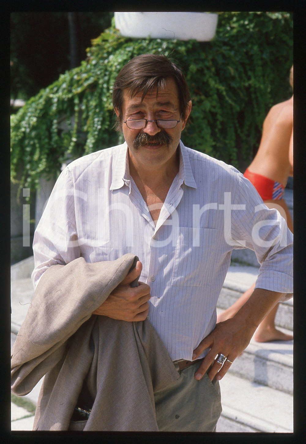 35mm vintage slide* 1984 VENEZIA Günter GRASS Giurato alla Mostra del Cinema (2)