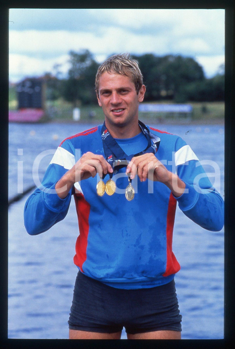 35mm vintage slide* 1986 COMMONWEALTH GAMES Steve REDGRAVE 3 Gold Medals winner