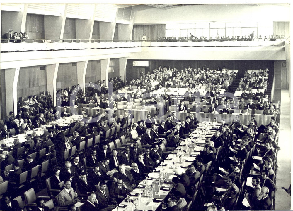 1959 ROMA Conferenza Generale della FAO - La sala durante l'apertura dei lavori