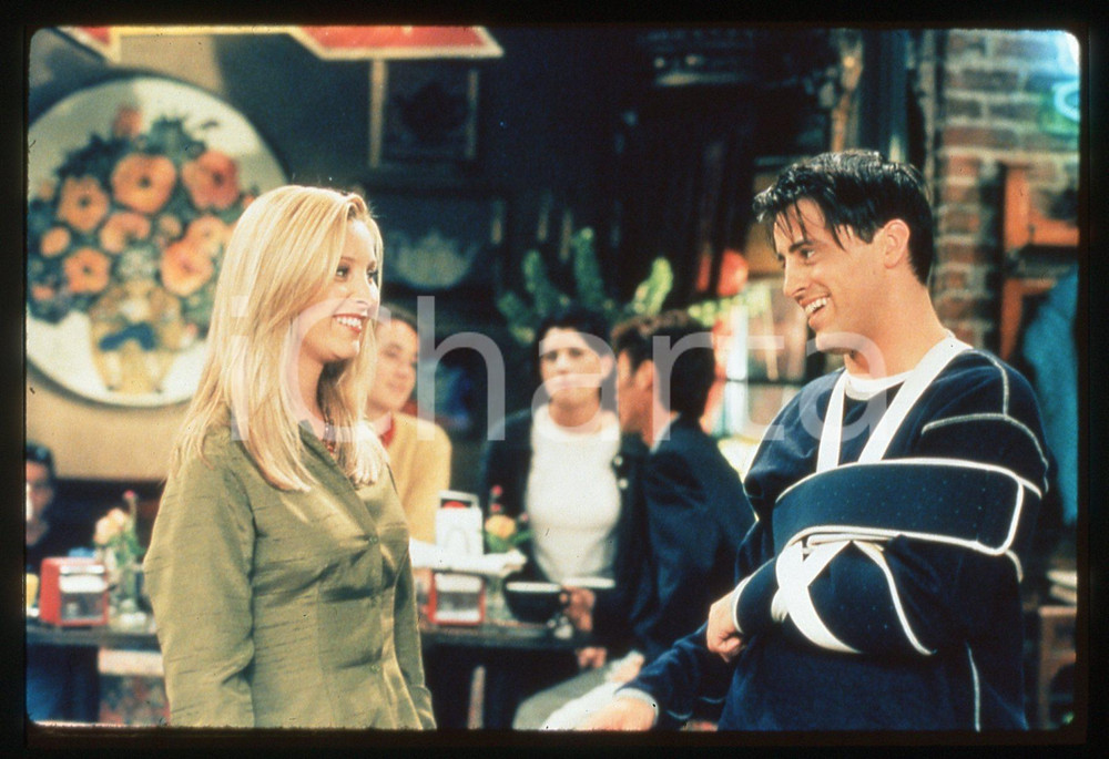 35mm vintage slide*1995ca FRIENDS Matt LeBLANC Lisa KUDROW Scena della serie tv