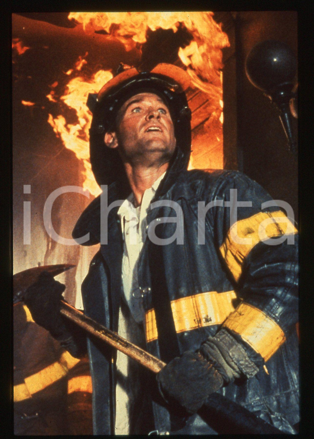 Fotografia d epoca originale 35mm vintage slide1991 BACKDRAFT  Kurt RUSSELL in una scena del film 1