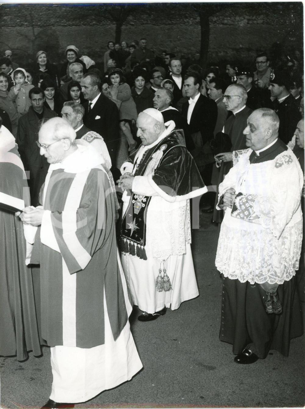 1960 ROMA AVENTINO Processione inizio Quaresima - Papa Giovanni XXIII *Foto
