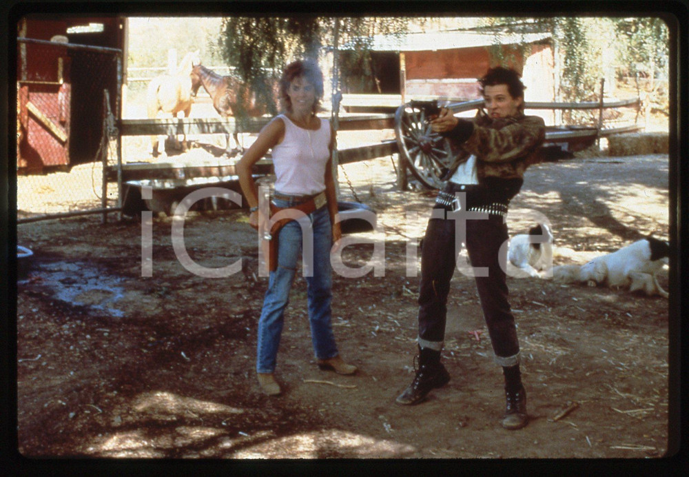 35mm vintage slide*1987 DUDES - Jon CRYER e Catherine Mary STEWART nel film (1)