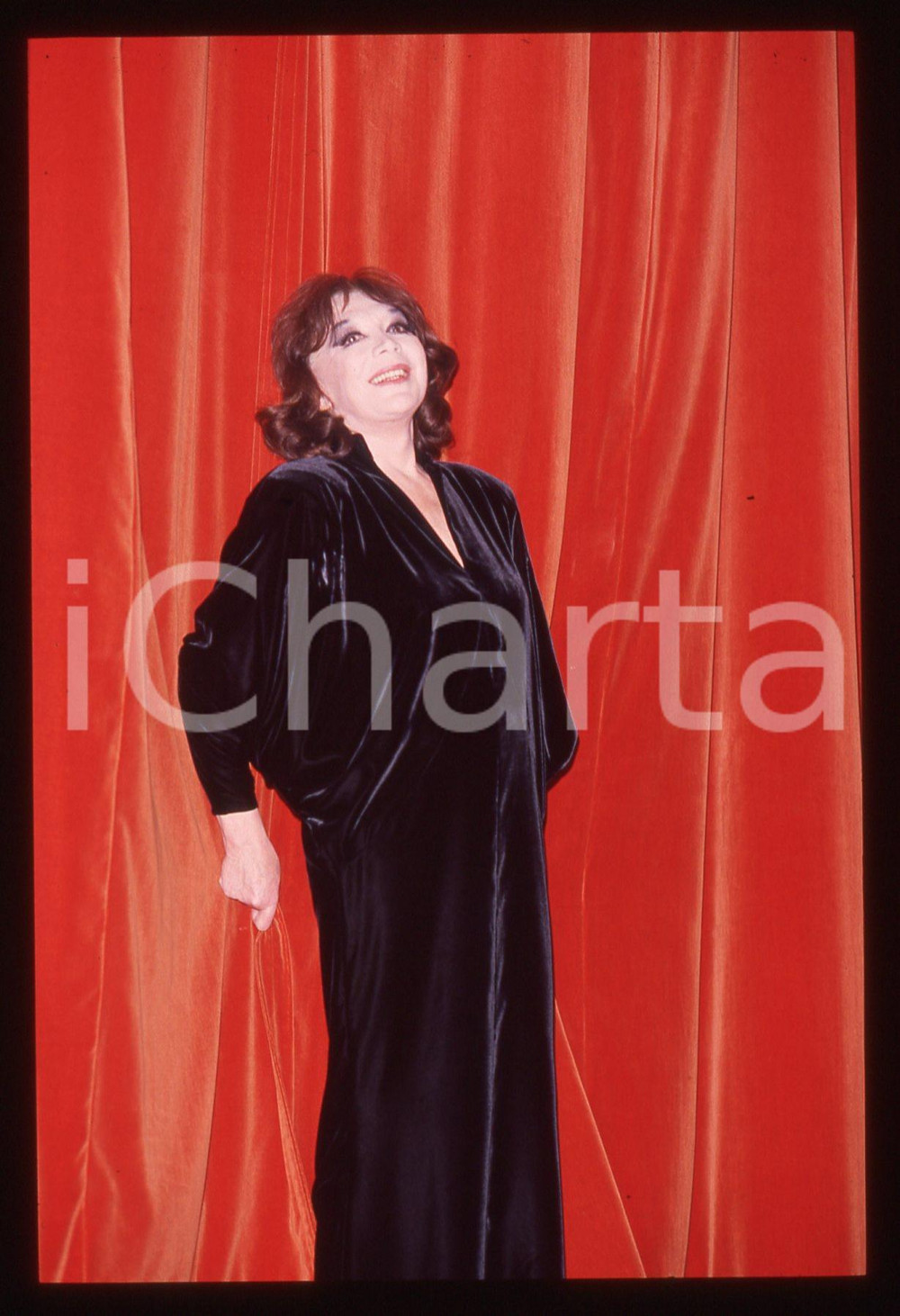 35mm vintage slide* 1985ca MILANO Juliette GRÉCO al Teatro Manzoni - Ritratto 2