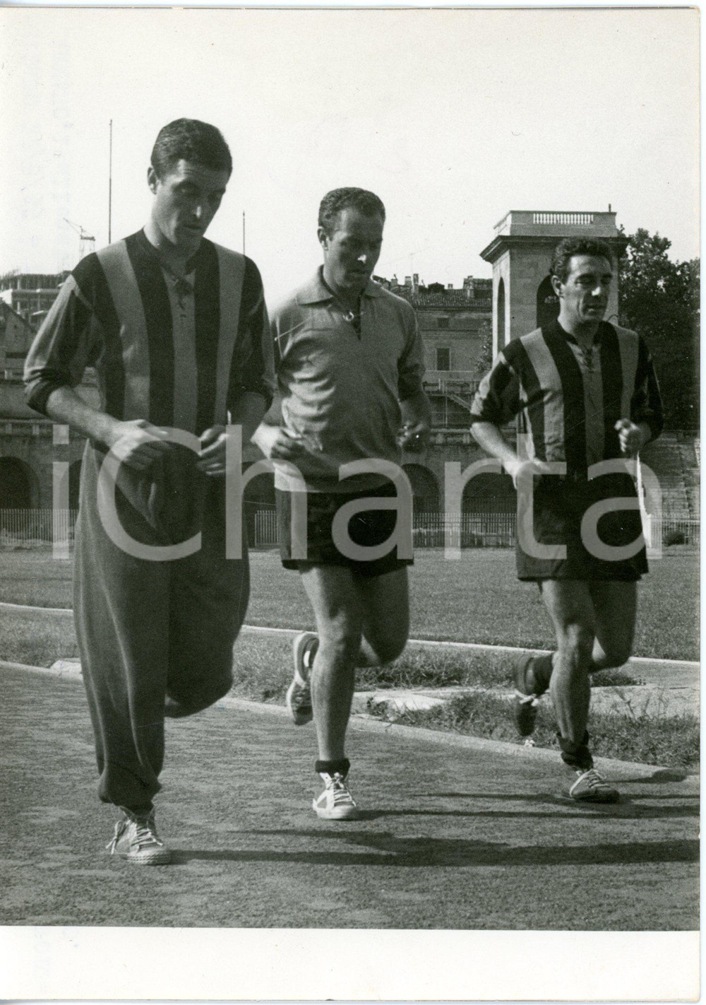 1955 MILANO CALCIO Allenamento Inter Gino ARMANO Aldo CAMPATELLI Benito LORENZI