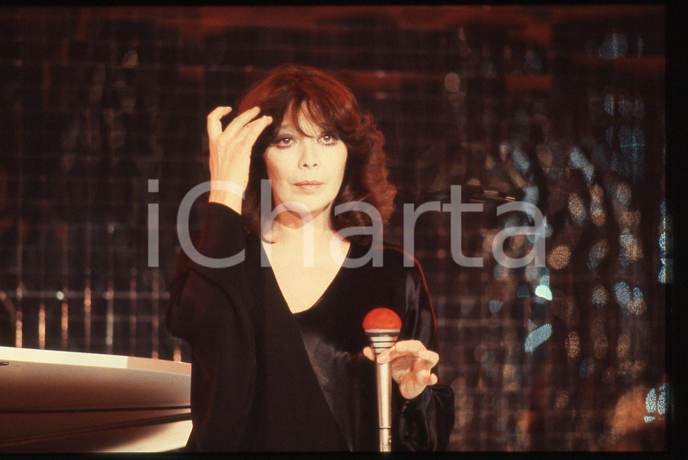 35mm vintage slide* 1985ca MUSICA Juliette GRÉCO Ritratto della cantante (1)