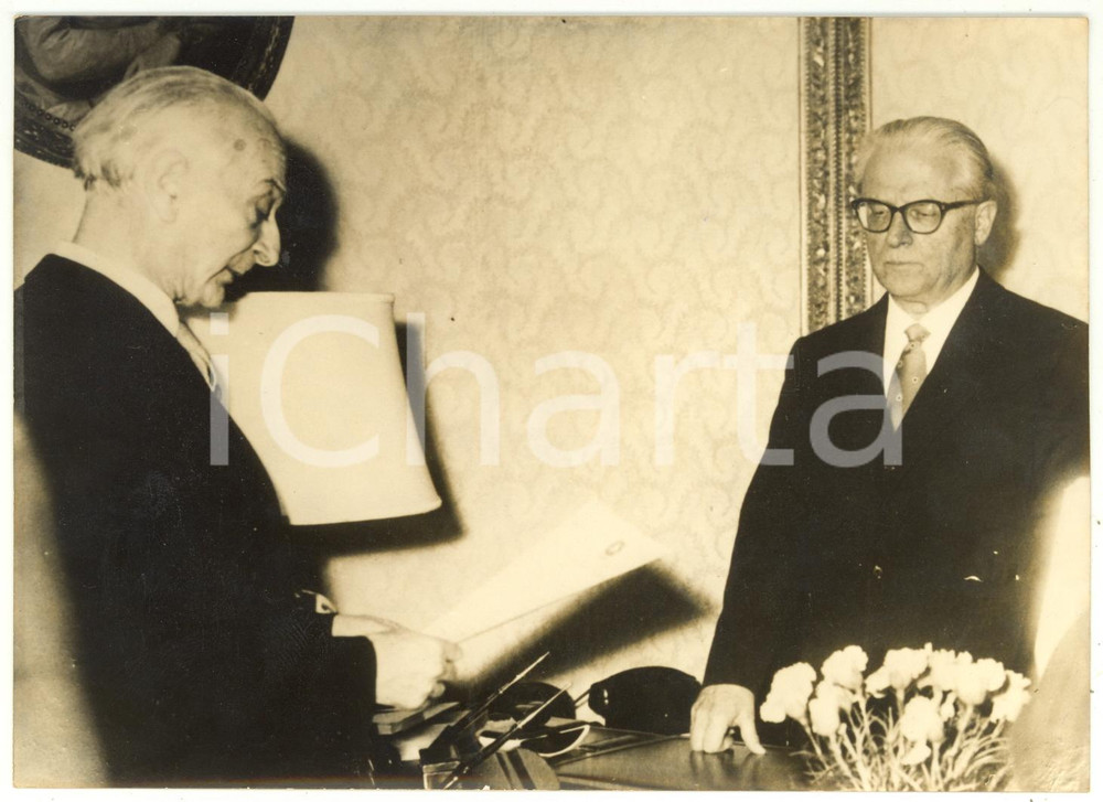1959 ROMA Giuramento nuovo governo - Antonio SEGNI Giovanni GRONCHI *Foto 18x13