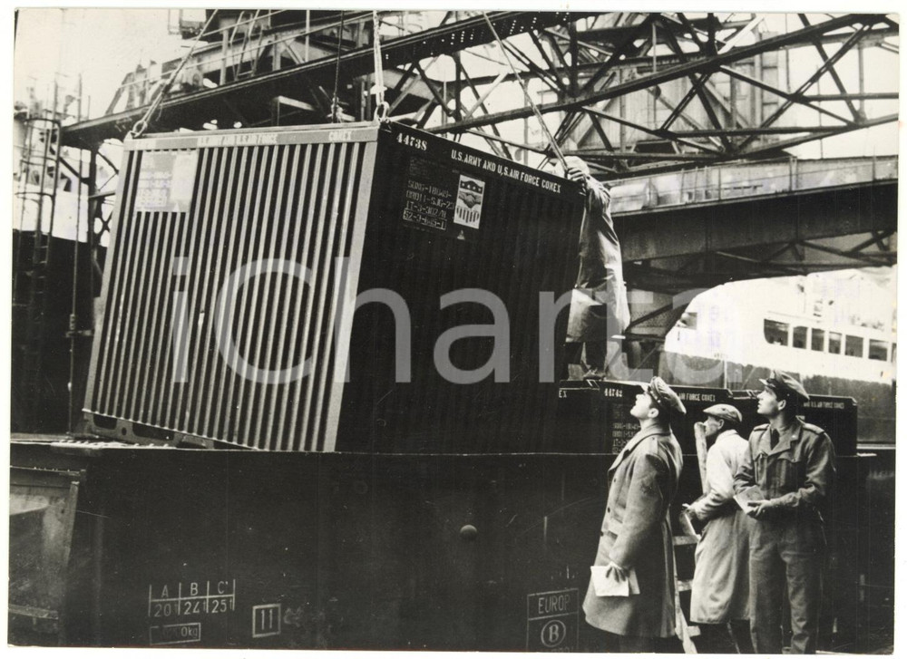 1959 VENEZIA - Arrivo materiale militare americano per rampe missilistiche *Foto