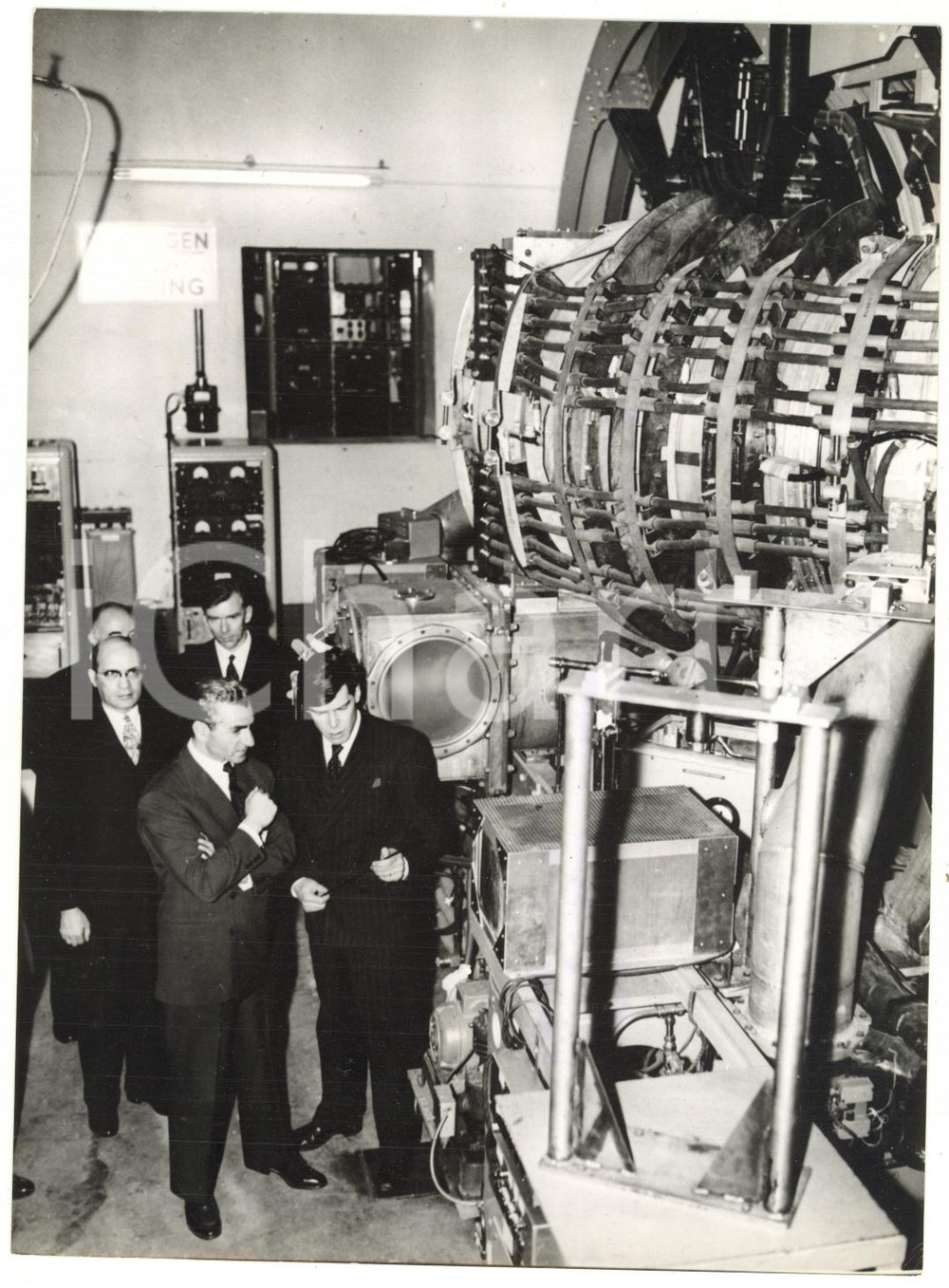 1959 HARWELL Scià di Persia Mohammad REZA PAHLAVI visita impianti termonucleari