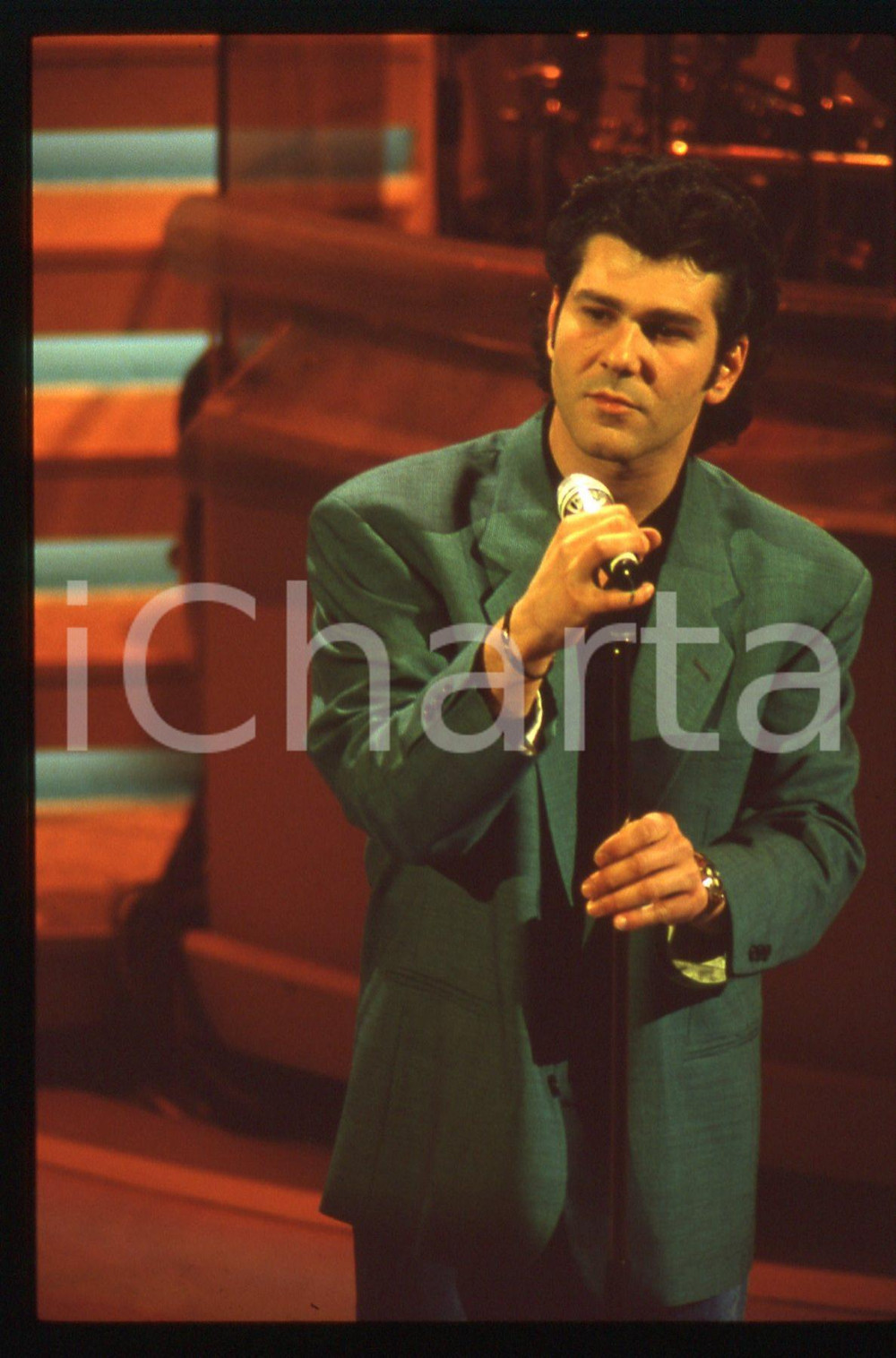 35mm vintage slide* 1992 SANREMO BRACCO DI GRACI Ritratto del cantante (5)